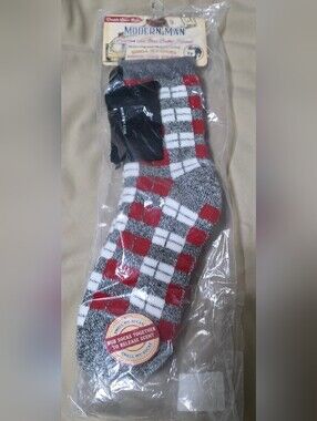 MinxNY Men's Double Layer Bourbon/Shea Butter Infused Holiday Crew Socks OS